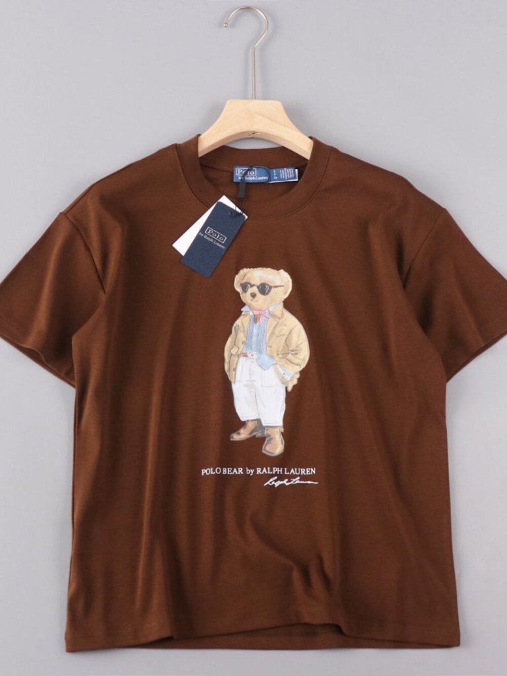 Polo Ralph Lauren Cartoon Bear Cotton Crew Neck Casual Short-Sleeve T-Shirt